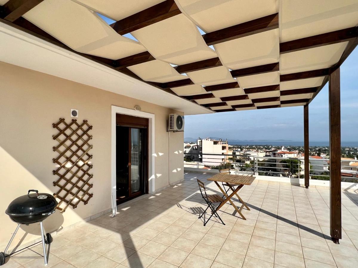 Sunrise Studio With Unhindered View To The Sea. Nea Makri Ngoại thất bức ảnh